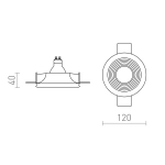Oprawa podtynkowa DANTOR R14163 Rendl light studio