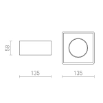 Plafon FRAM SQ R14165 Rendl light studio