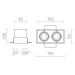 Oprawa podtynkowa ELECTRA II R14168 Rendl light studio