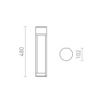 Lampa podłogowa JEAN 50 słupek z gniazdkami elektrycznymi R14173 Rendl light studio