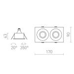 Oprawa podtynkowa GALO II IP65 R14226 Rendl light studio