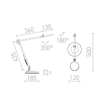 Lampa stołowa EMA R14289 Rendl light studio
