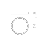 Plafon LANA 23 LED 18W 3000K/4000K/6000K R14302 Rendl light studio