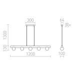 Lampa wisząca NOCTIS R14460 Rendl light studio