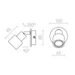 Kinkiet ASTRA R14464 Rendl light studio