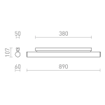 Kinkiet RIVIER LED 89 18W R14490 Rendl light studio