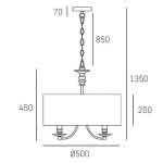 Lampa wisząca Abu Dhabi - P05896AU CosmoLight - zdjęcie dodatkowe 2