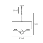 Lampa wisząca Atlanta - P05803NI CosmoLight - zdjęcie dodatkowe 2
