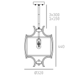 Lampa wisząca FARO P01039NI CosmoLight - zdjęcie dodatkowe 2
