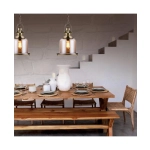 16106 PENDANTGLASS-METAL BRONZE Zambelis Lights