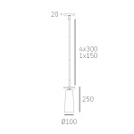 Lampa wisząca BOW P01121BK CosmoLight - zdjęcie dodatkowe 2