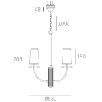 Lampa wisząca BOW P04190BR CosmoLight - zdjęcie dodatkowe 2
