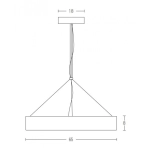 1618 PENDANT LED LIGHT 56W 3000K BLACK MATT Zambelis Lights