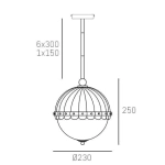 Lampa wisząca PRALINES P01220BR CosmoLight - zdjęcie dodatkowe 5