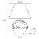 Lampa stołowa PRALINES T01268WH CosmoLight - zdjęcie dodatkowe 1