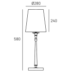 Lampa stołowa AUSTIN T01227AU-WH CosmoLight - zdjęcie dodatkowe 4