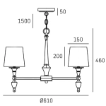 Lampa wisząca AUSTIN P04166BK-WH CosmoLight - zdjęcie dodatkowe 4