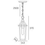 Lampa wisząca ZURICH P01623BK CosmoLight - zdjęcie dodatkowe 3