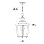 Lampa wisząca NUUK P01654BZ CosmoLight - zdjęcie dodatkowe 3