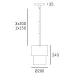 Lampa wisząca COBURG P01777BR CosmoLight - zdjęcie dodatkowe 3
