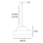 Lampa wisząca COBURG P04760BR CosmoLight - zdjęcie dodatkowe 2