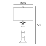 Lampa stołowa LOBOC T01019BR-WH CosmoLight - zdjęcie dodatkowe 6