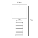 Lampa stołowa COASTAL T01026BR-WH CosmoLight - zdjęcie dodatkowe 5