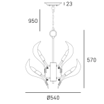 Lampa wisząca CANNES P12746BR CosmoLight - zdjęcie dodatkowe 3