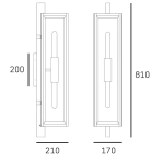 Kinkiet DOVER W02095BK IP44 CosmoLight - zdjęcie dodatkowe 1
