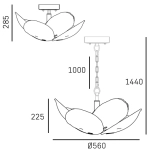 Lampa wisząca WELLINGTON P06333BR CosmoLight - zdjęcie dodatkowe 1