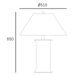 Lampa stołowa MONROE T01869BR-WH CosmoLight - zdjęcie dodatkowe 4
