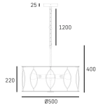 Lampa wisząca NORFOLK P04576AM-WH CosmoLight - zdjęcie dodatkowe 2