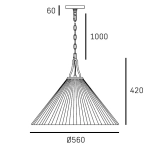Lampa wisząca PROVIDENCE P01521BR-WH CosmoLight - zdjęcie dodatkowe 2