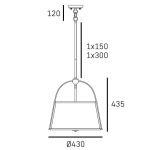 Lampa wisząca SAVANNAH P03538BR-WH CosmoLight - zdjęcie dodatkowe 2