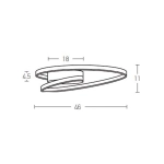 180054 CEILING LIGHT LED 40W WHITE Zambelis Lights