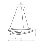 180055 PENDANT LIGHT LED 56W WHITE FOR INDOOR SPACES Zambelis Lights