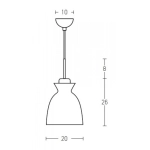 180065 PENDANT LIGHT 1XE27 40W Zambelis Lights