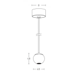 1902 PENDANT LIGHT LED 4W 3000K BLACK Zambelis Lights