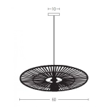 19104 PENDANT LAMP BAMBOO 1XE27 BLACK Zambelis Lights