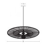 19106 PENDANT LIGHT BAMBOO METAL 1XE27 WHITE Zambelis Lights