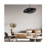 19108 PENDANT LIGHT 1XE27 BAMBOO BLACK Zambelis Lights