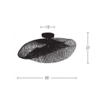 19109 CEILING LIGHT 1XE27 BAMBOO BLACK Zambelis Lights