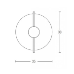1910 SCONCE LED 13W 3000K SANDY BLACK - WHITE MATT Zambelis Lights