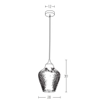 19125 PENDANT LIGHT 1XE27 CLEAR CLASS Zambelis Lights