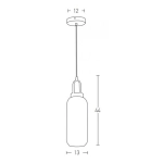 19176 PENDANT LIGHT GLASS 1XE27 MAX 40W Zambelis Lights