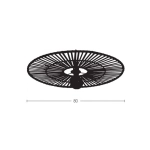 19250 CEILING LIGHT WHITE BAMBOO 1XE7 MAX 40W Zambelis Lights