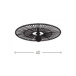 19253 CEILING LIGHT BLACK BAMBOO 1XE7 MAX 40W NATURAL ELEMENTS LIGHTS Zambelis Lights
