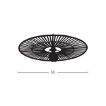 19252 CEILING LIGHT BLACK BAMBOO 1XE7 MAX 40W Zambelis Lights