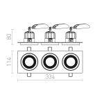 kinkiecik.pl SHARM SQ III wpuszczana perłowo-złota/brązowa 230V LED 3x10W 24° 3000K R13261 Rendl light studio