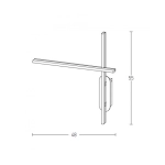 1945 LED WALL LAMP 20W 3000K BLACK Zambelis Lights